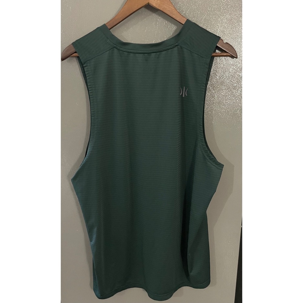 Rhone Reign Sleeveless Training Top Mens XXL Green Textured Muscle Tee Gym Tank